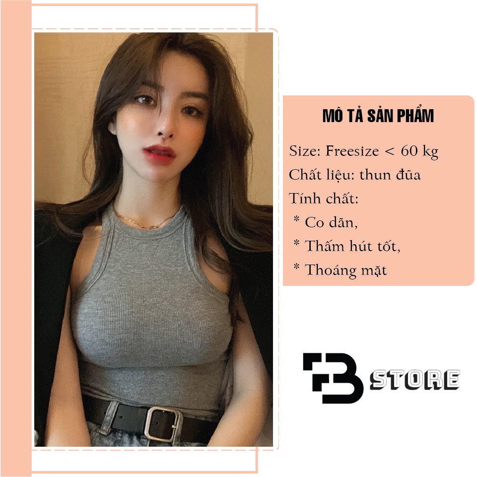 Áo croptop nữ ba lỗ ôm body thun len tăm phong cách ulzzang hàn quốc BSTORE CRT01 | BigBuy360 - bigbuy360.vn