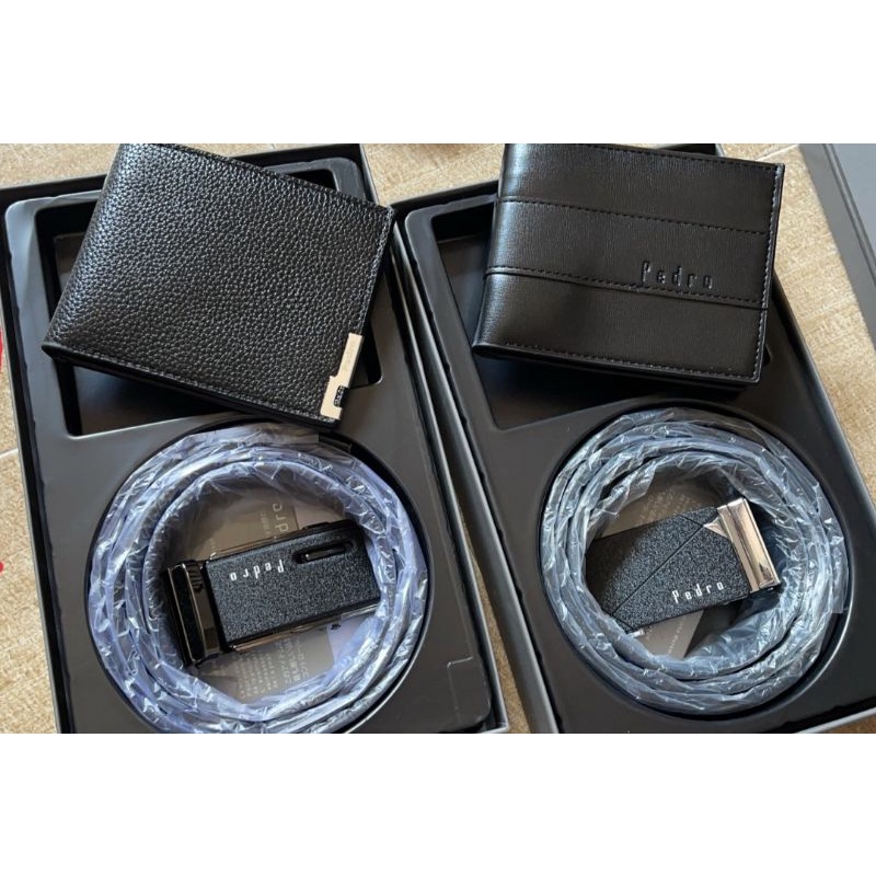 Set nịt thắt lưng nam kèm ví #pedro hm fullbox kèm túi giấy - Hàng nhập khẩu