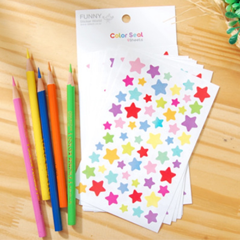 Bộ 6 tấm miếng dán trang trí niêm phong dễ thương tiện lợi