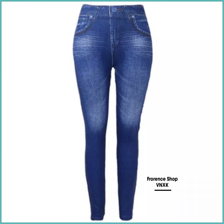 Quần Lengging Mùa Đông Cho Nữ - Quần Giữ Nhiệt Denim Bút Chì Ôm Sát Giả Quần Jean