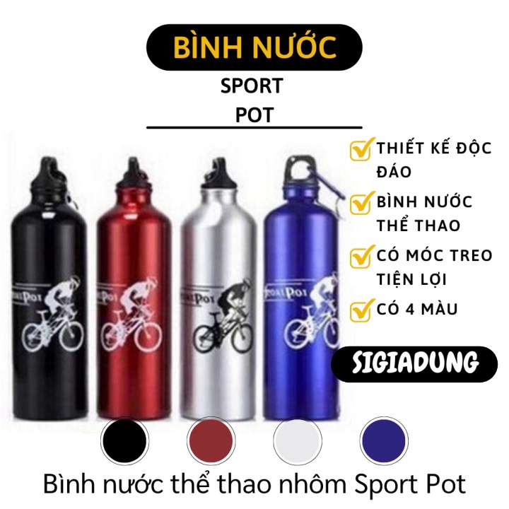 GIÁ SỈ Bình nước xe đạp nhôm Sport Pot thiết kế năng động, tiện dụng 3405