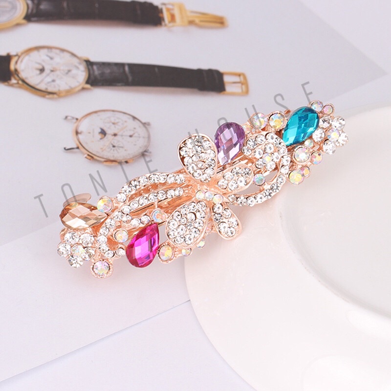 Kẹp đuôi tóc đá màu cao cấp cho nữ trung niên