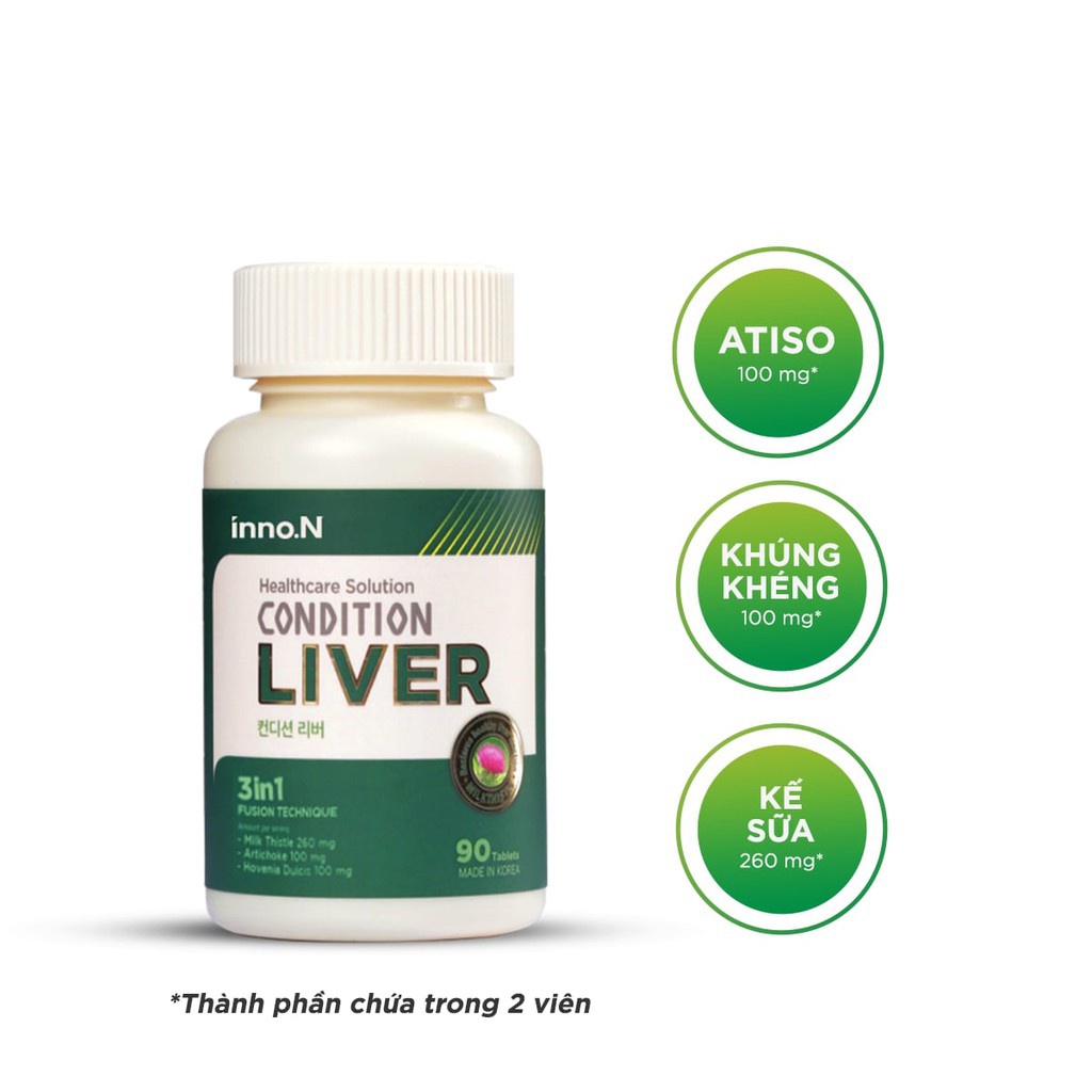 Viên uống Condition Liver hỗ trợ giải độc, tăng cường chức năng gan - Hộp 90 viên