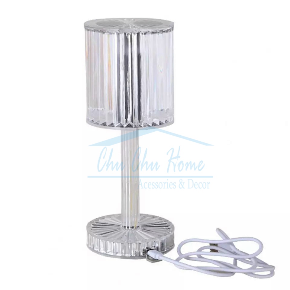 Đèn màu pha lê cảm ứng, đèn ngủ kim cương LED, đèn ngủ acrylic trang trí nhà