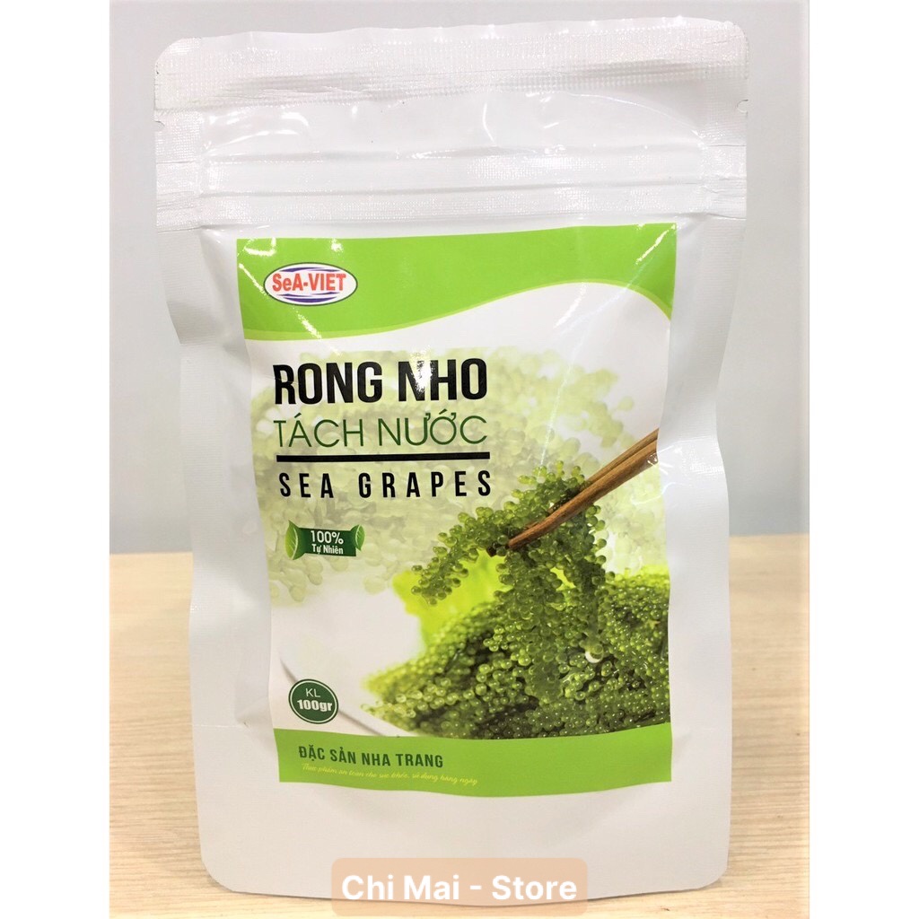 Rong nho tách nước Sea Việt gói 100g - Kèm 1 gói xốt mè rang