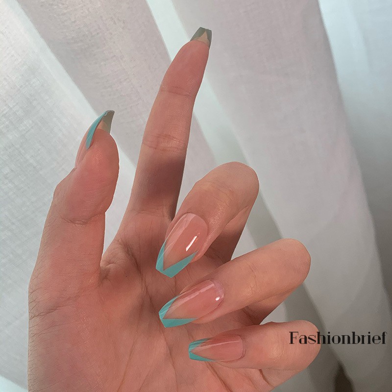 Set 24 Móng Tay Giả Thời Trang Tiện Dụng Cho Nữ