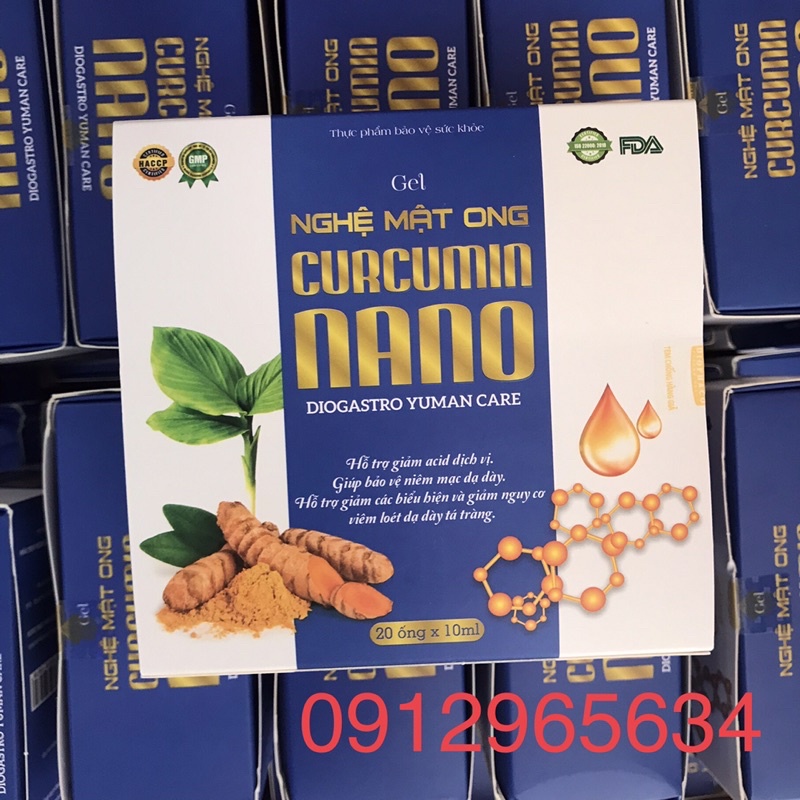 Gel Nghệ Mật ong Curcumin Nano Diogastro Yuman Care hỗ trợ dạ dày