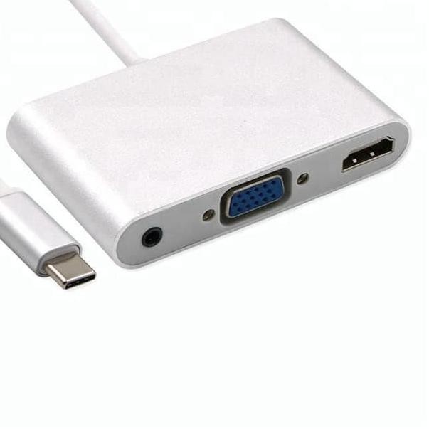 Đầu Chuyển Đổi Từ Type C Sang Hdmi + Vga Audio 3.5mm Macbook Pro 22