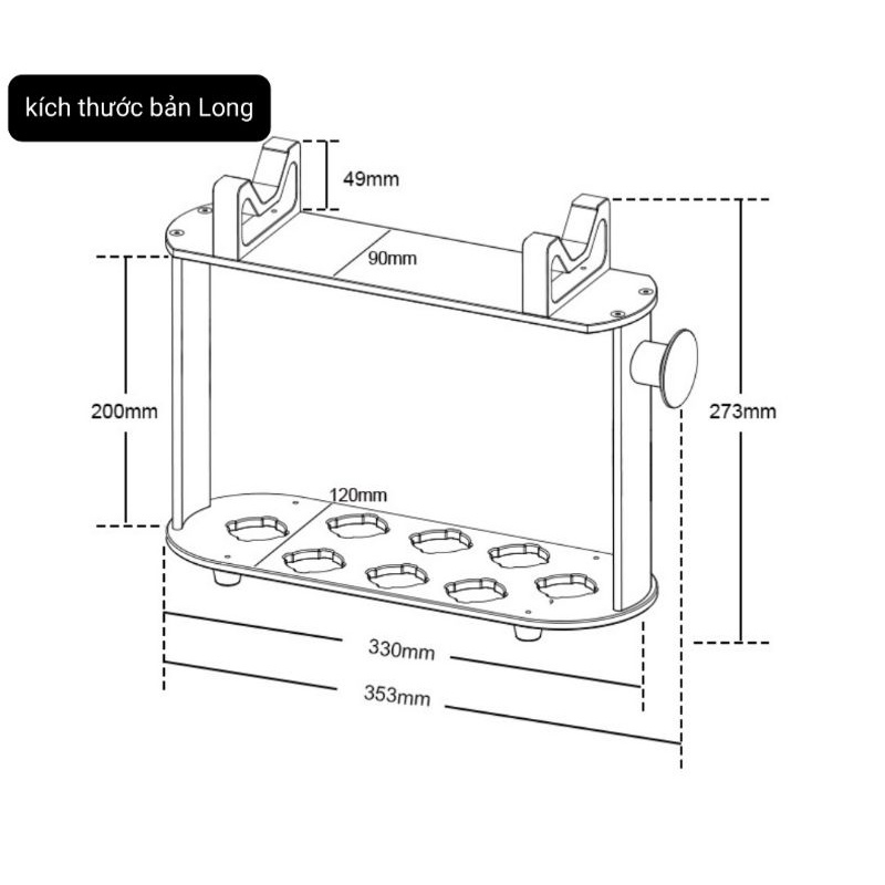 ()Giá đỡ máy sấy tóc Dyson để bàn cao cấp