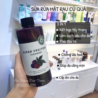 Sữa rửa mặt rau củ Super Vegitoks Cleanser