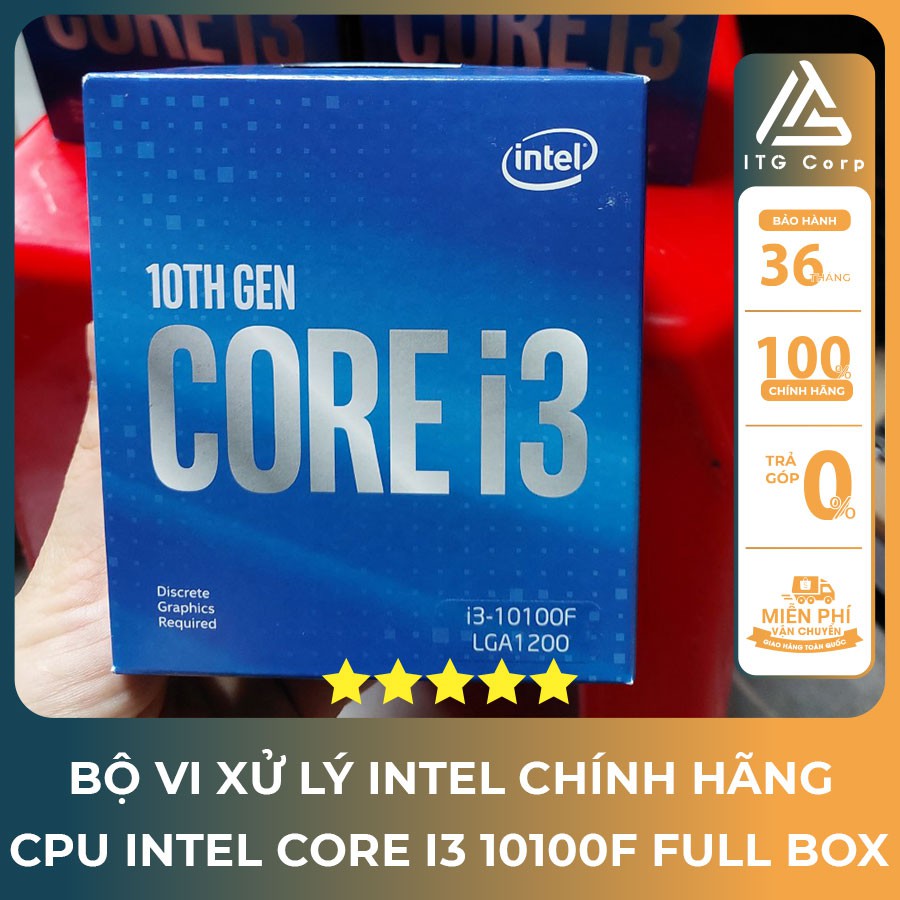 CPU Intel Core i3 10100F Chính Hãng - ITG