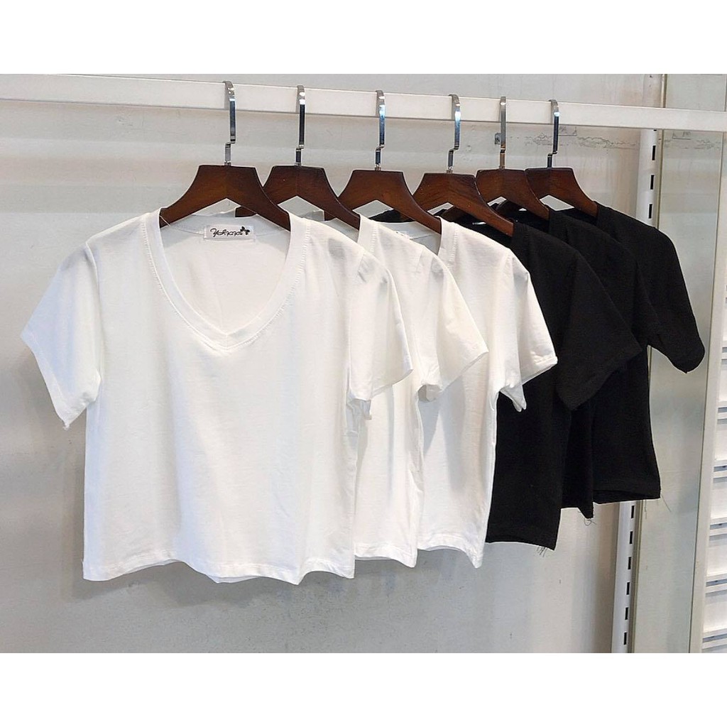 Áo Crotop Cổ Tim FROM RỘNG Thời Trang Cho Bạn Nữ Thời Trang Nữ Anna | BigBuy360 - bigbuy360.vn