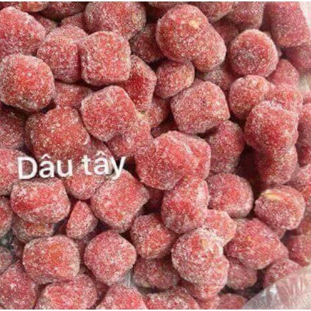 ( MIỄN SHIP Ở HCM) 1KG Mứt Dâu tây siêu ngon( trái cây/ thập cẩm/ hỗn hợp/ đà lạt/ chất/ ngào đường/ dẻo/ ngon/ kẹo/ rẻ)