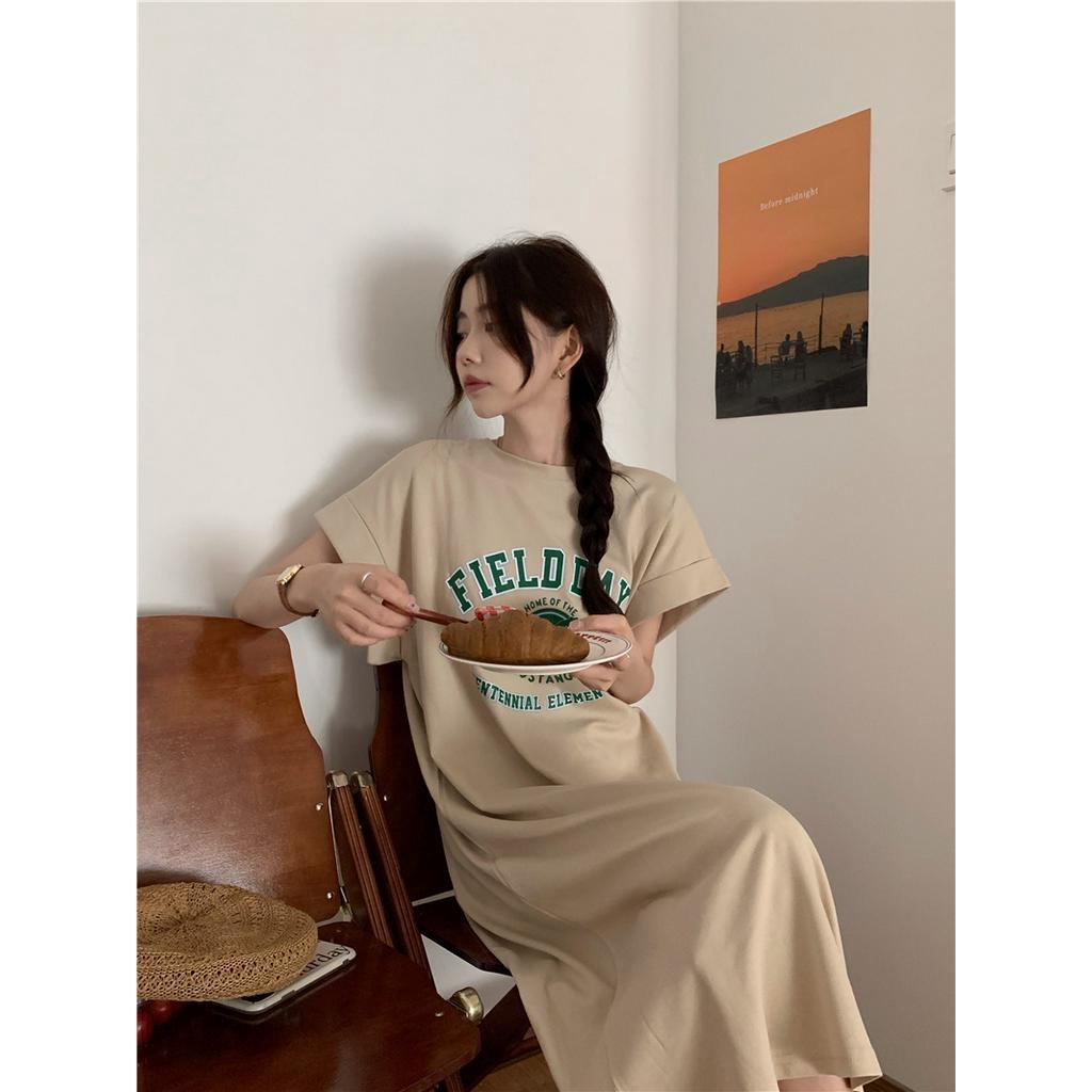 Đầm Thun Dáng Rộng In Chữ Thời Trang Sành Điệu 60938