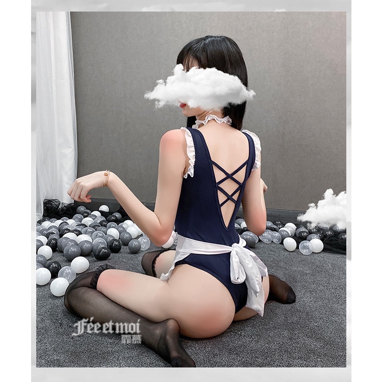 Bộ đồ ngủ cosplay cô hầu gái cao cấp. Đồ ngủ cô hầu gái có kèm choker cực sexy SP001