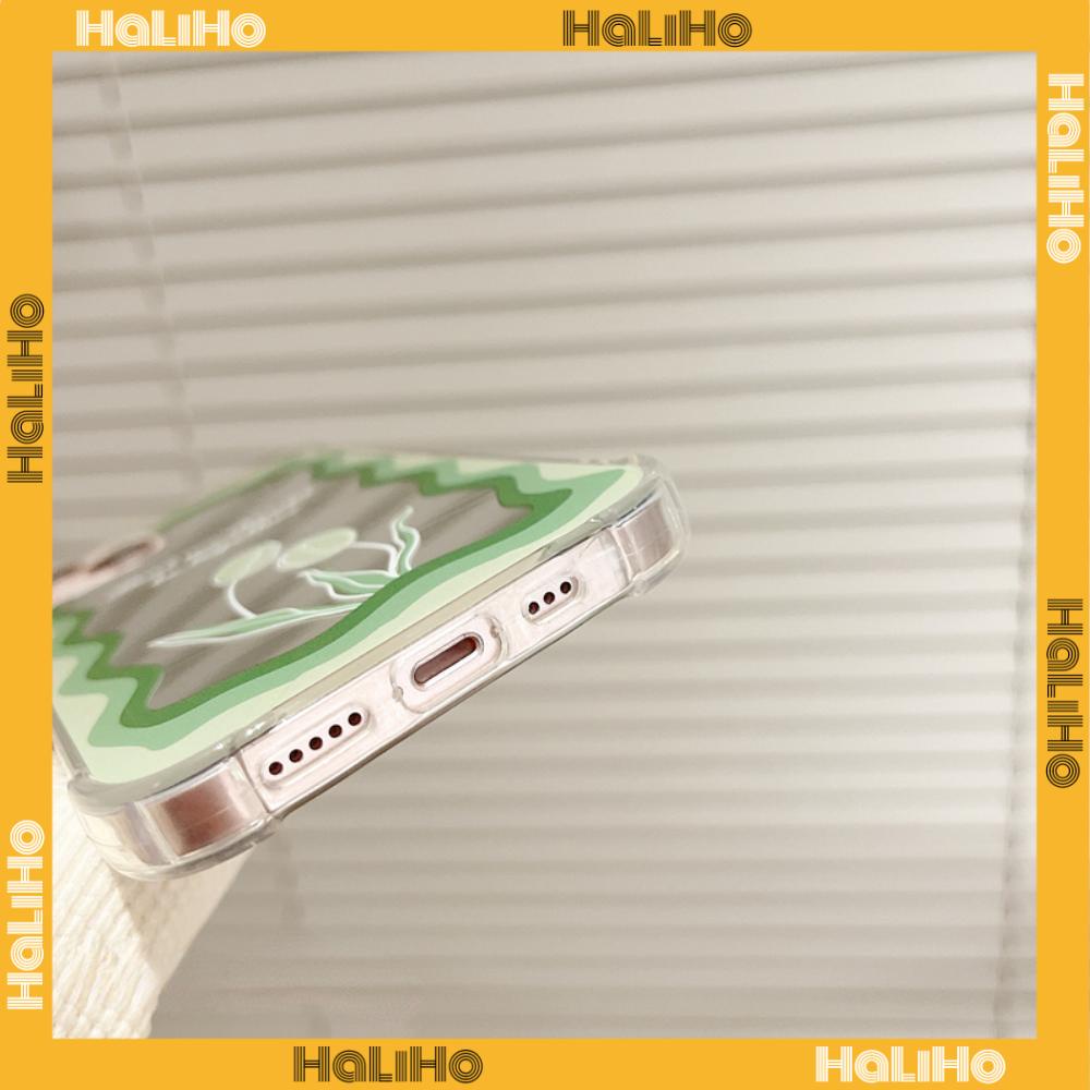 iPhone Case Acrylic Reflective Mirror Airbag Shockproof Protection Camera Green Tulip Flower Compatible with iPhone 11 iPhone 13 Pro Max iPhone 12 Pro Max iPhone 7 Plus iPhone xr