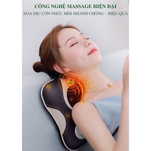 Máy đấm lưng massage xoa bóp lưng cổ vai gáy pin sạc Nikio NK-136DC - hàng cao cấp