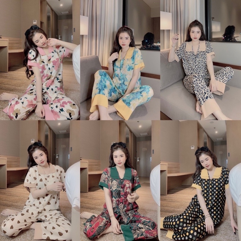 ĐỒ BỘ PIJAMA MẶC NHÀ HOẠ TIẾT HOẠT HÌNH CHẤT SIÊU MÁT