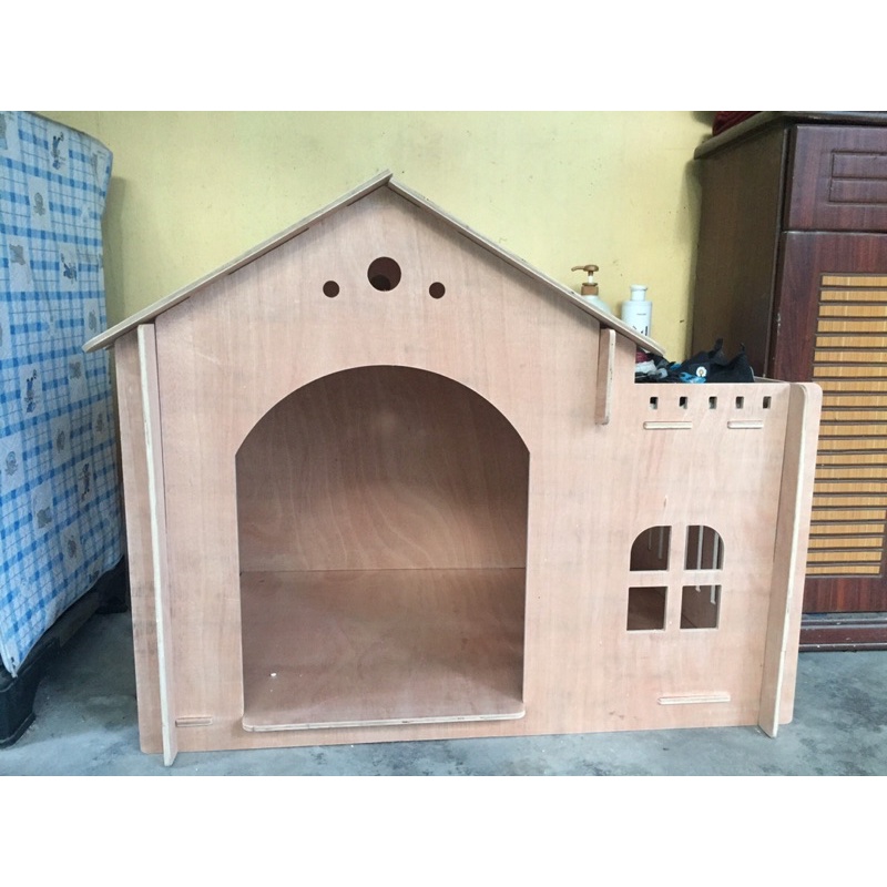 THPG001 (size L<10kg), Nhà chó mèo gỗ plywood chịu nước