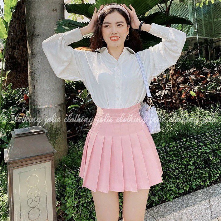 Chân váy xếp ly tennis  full màu siêu xinh