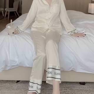Đồ bộ ngủ lụa tay dài quần dài NGOCBOUTIQUE nữ Pijama lụa satin mango latin tay ngắn quần dài