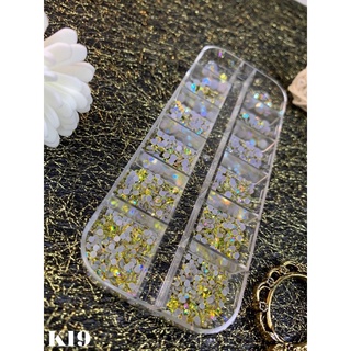 đá khay chân keo mix size