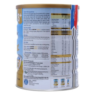 Sữa bột Abbott Grow Gold 3+ 900g (3 - 6 tuổi)