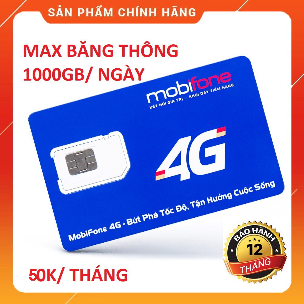 SIM  MAX BĂNG THÔNG  4G MOBIFONE CHỈ 60K/ THÁNG TẠI GIA LAI CÓ SẴN THÁNG ĐẦU