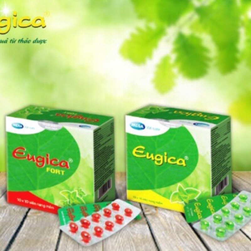 Viên ho tinh dầu Eugica xanh, eugica đỏ hộp 10vỉ x 10viên