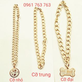 Bộ vòng cổ bảng tên chó mèo khắc theo yêu cầu