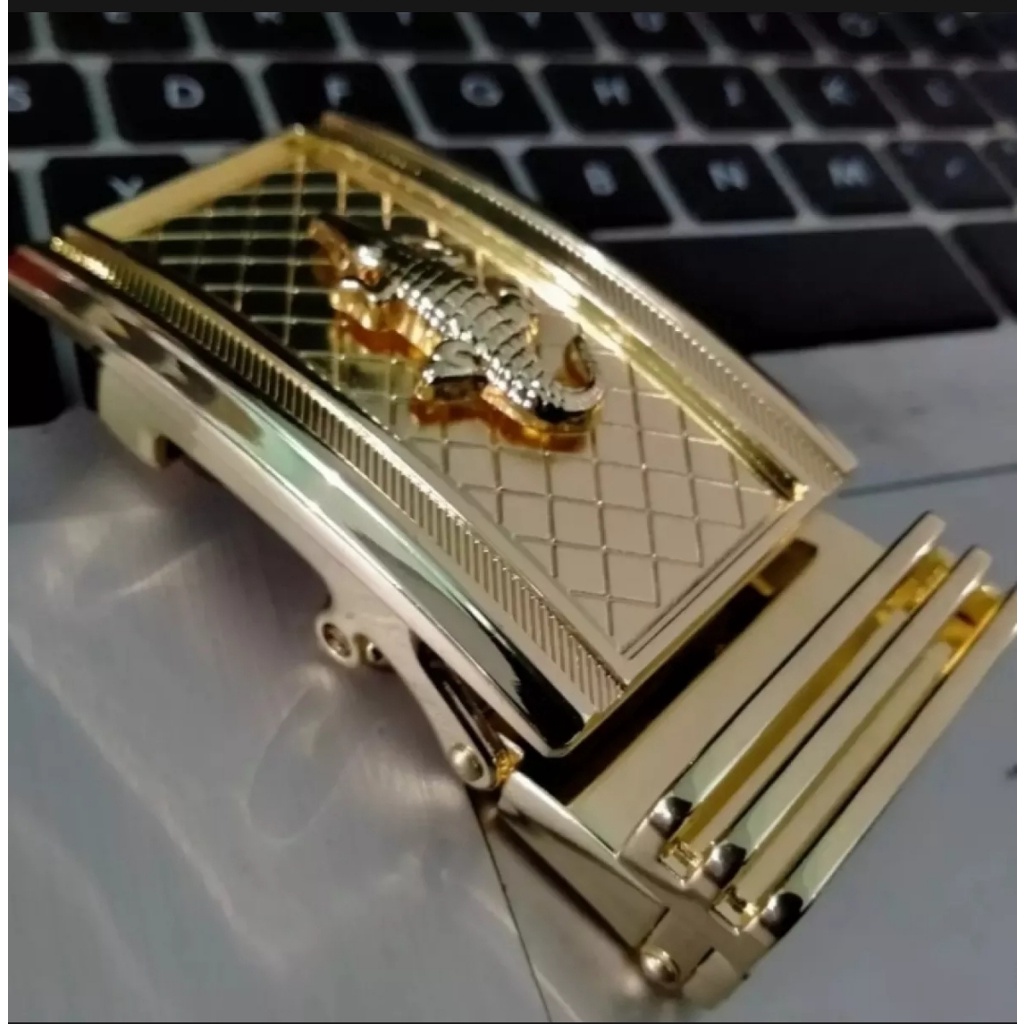 Mặt Khóa Thắt Lưng Cá Sấu Nam Dùng Cho Dây Có Răng Cưa Chống Gỉ Sang Trọng Có 2 Khổ 3.5CM Và 4CM-CS Vàng