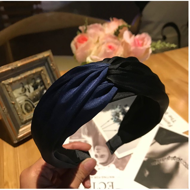 Bờm bản to siêu cao cấp phối 2 mầu vải lụa đẹp BN45 (Có lựa chọn mầu)