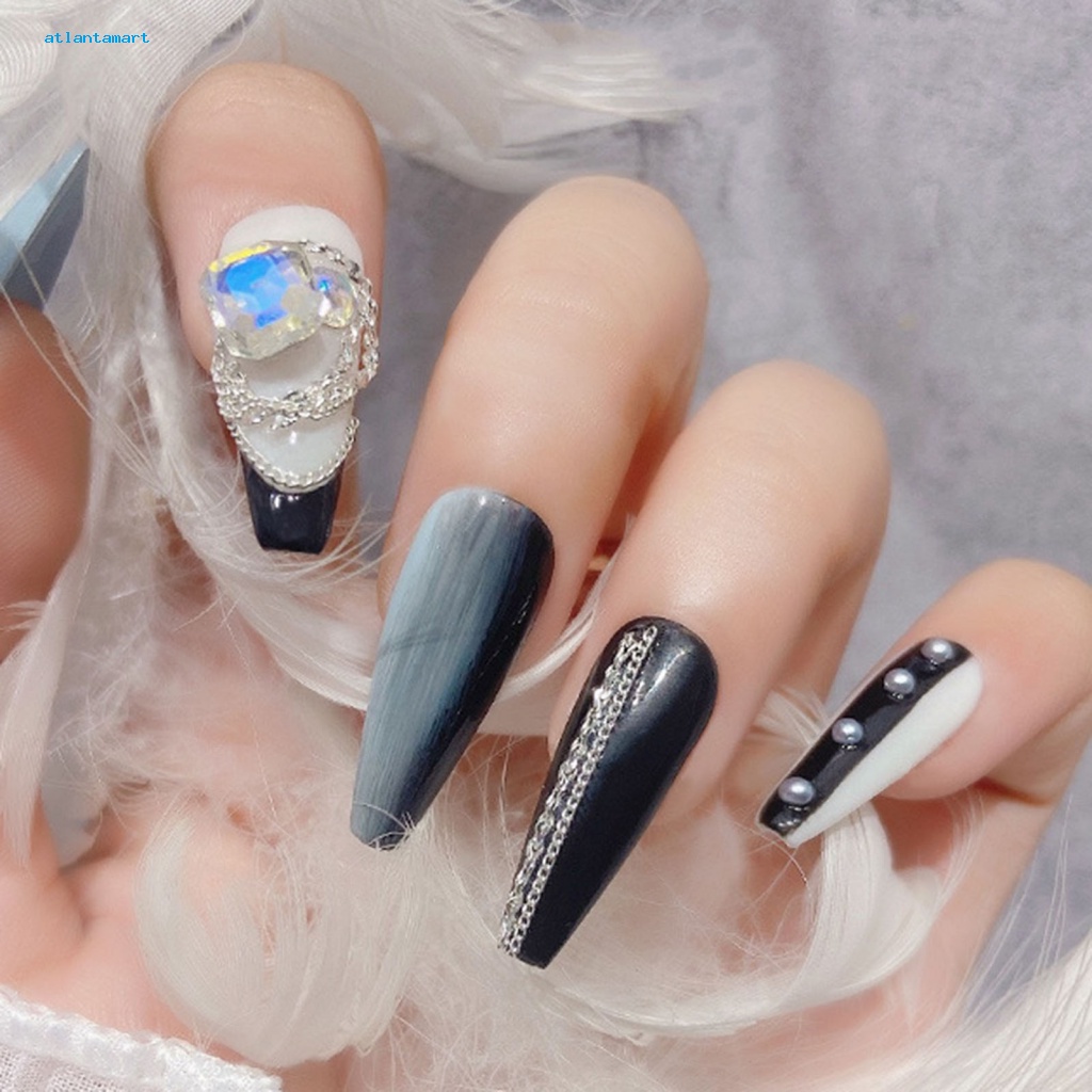 Atl| Dây Xích Kim Loại 3D Tự Trang Trí Móng Tay Cho Nữ