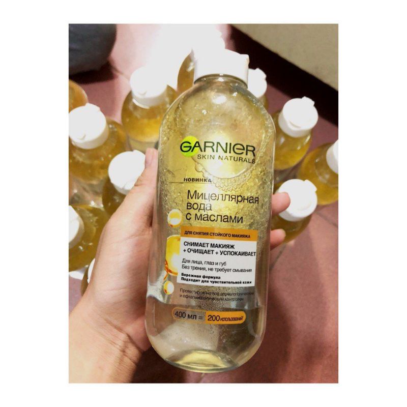 Nước tẩy trang Garnier micella oil 400ml của Nga