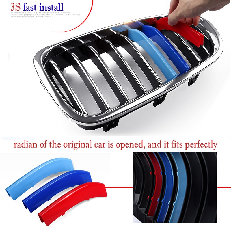 Set 3 Kẹp Lưới Tản Nhiệt Bằng Nhựa ABS Cho BMW G20 E90 320I F30 E46 E36 E91 E92 E93 F31 3 Series GT F34