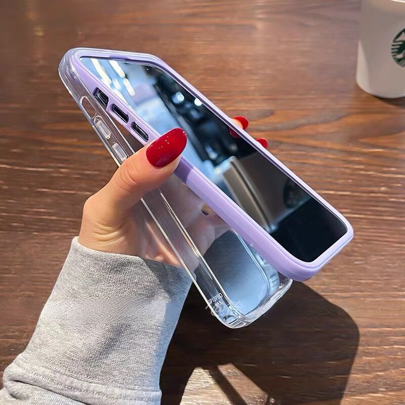 Ốp Điện Thoại Mềm Trong Suốt Chống Sốc 3 Trong 1 Cho iPhone 14 Pro Max 13 12 11 Pro Max XS Max XR X XS 8 7 Plus