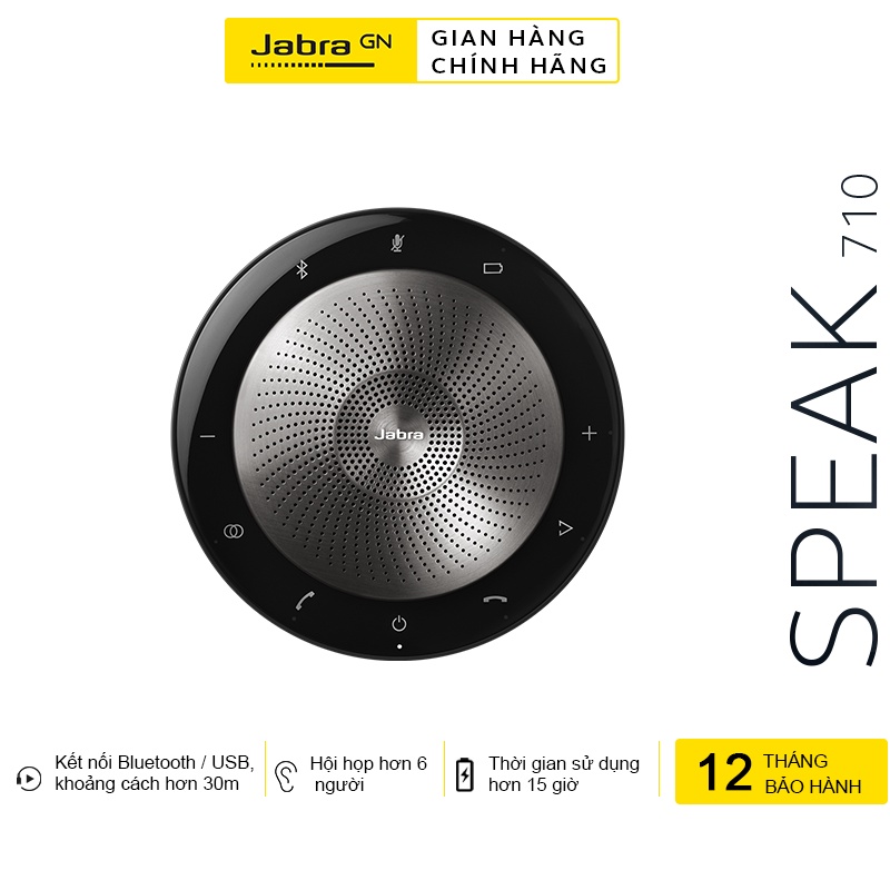 Loa Bluetooth Phòng Họp Jabra Speak 710 MS - Hàng Chính Hãng