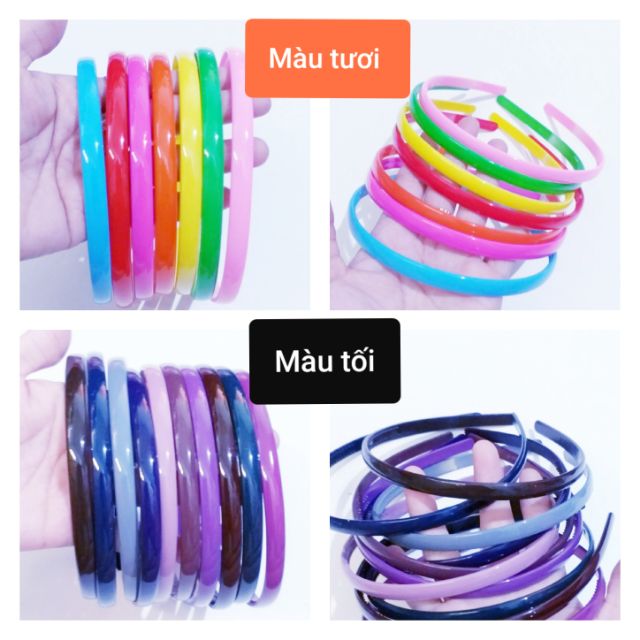 Cài tóc màu cho người lớn bản 8mm (màu tươi/màu tối)