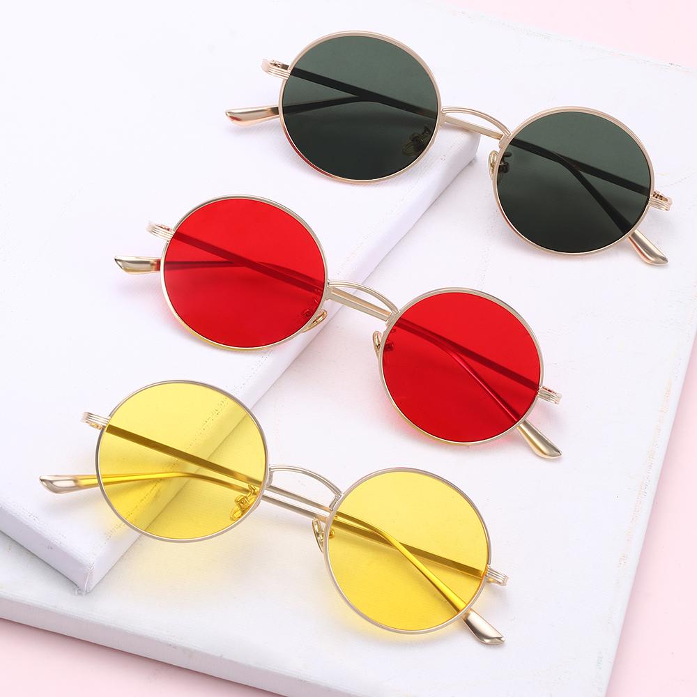 EUCA Kính Mát Tròn Gọng Kim Loại Chống Tia UV Thời Trang