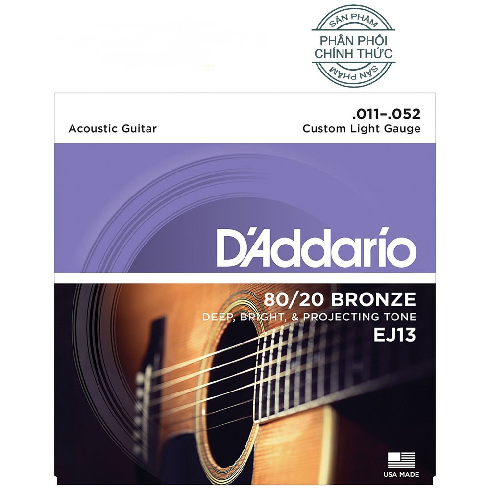 D'Addario EJ10, EJ11, EJ12, EJ13 - Bộ Dây Đàn Acoustic Guitar - Cam kết 100% Chính hãng