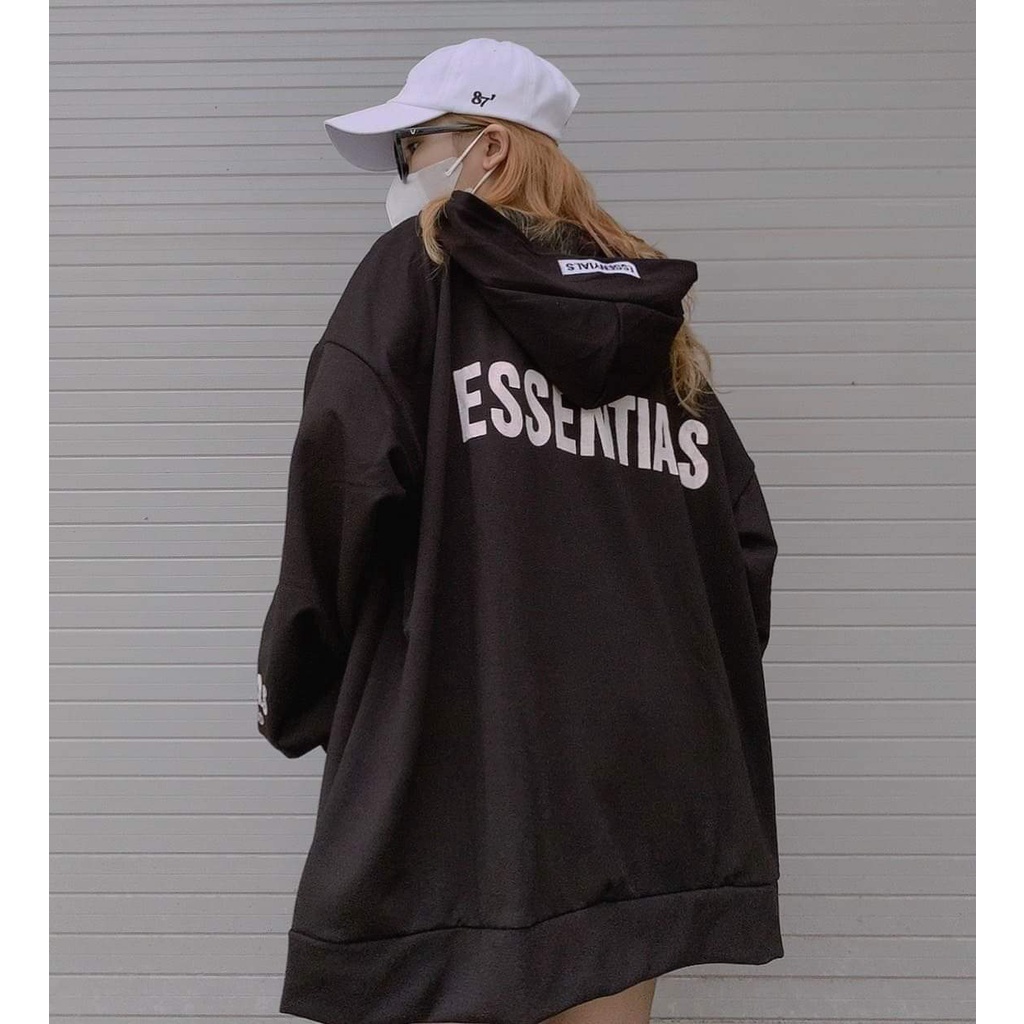 Áo khoác nỉ nam nữ unisex K99 áo hoodie esen trùm đầu from rộng tay bồng phong cách Hàn Quốc 2 màu đen, trắng cá tính
