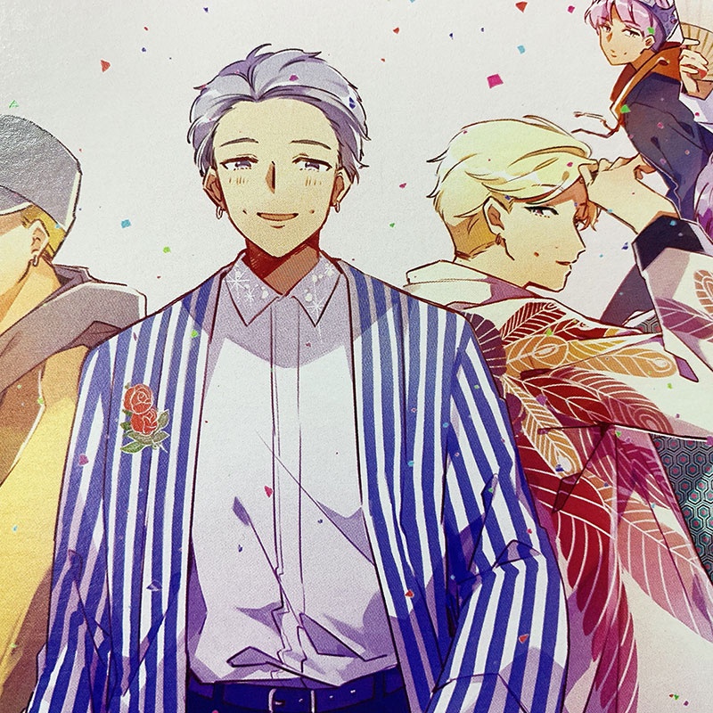 Print hình A6 A5 giấy cứng BTS, Kagerou Project, Ensemble Stars, Hypnosis Mic