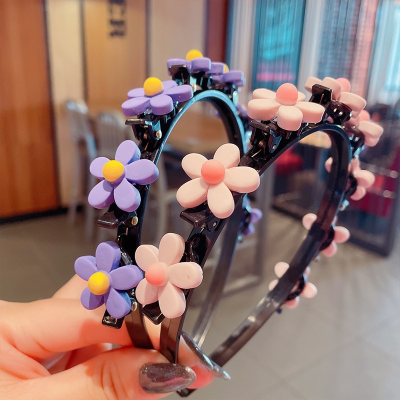 Băng đô cài tóc nhiều lớp nhiều lớp thiết kế Hàn Quốc đơn giản cho bé gái