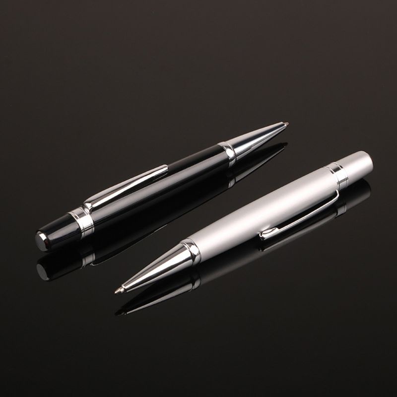 Bút Bi Kim Loại Mini 1.0mm Màu Đen Sang Trọng Tiện Dụng Cho Trường Học / Văn Phòng
