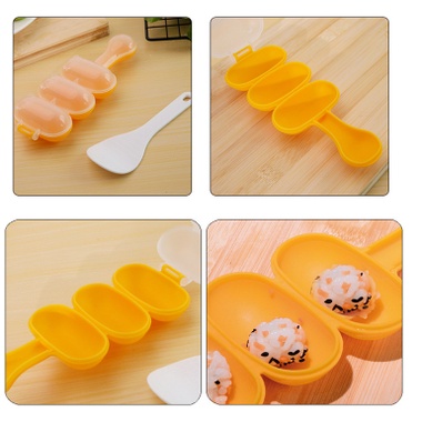 Khuôn lắc cơm kèm Thìa, lắc cơm tạo hình Bento