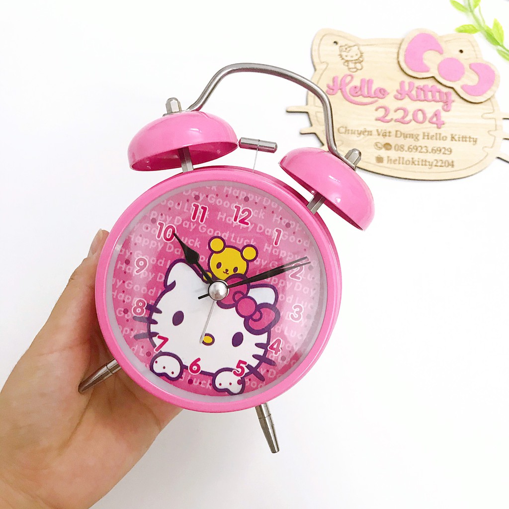 Đồng hồ báo thức để bàn Hello Kitty