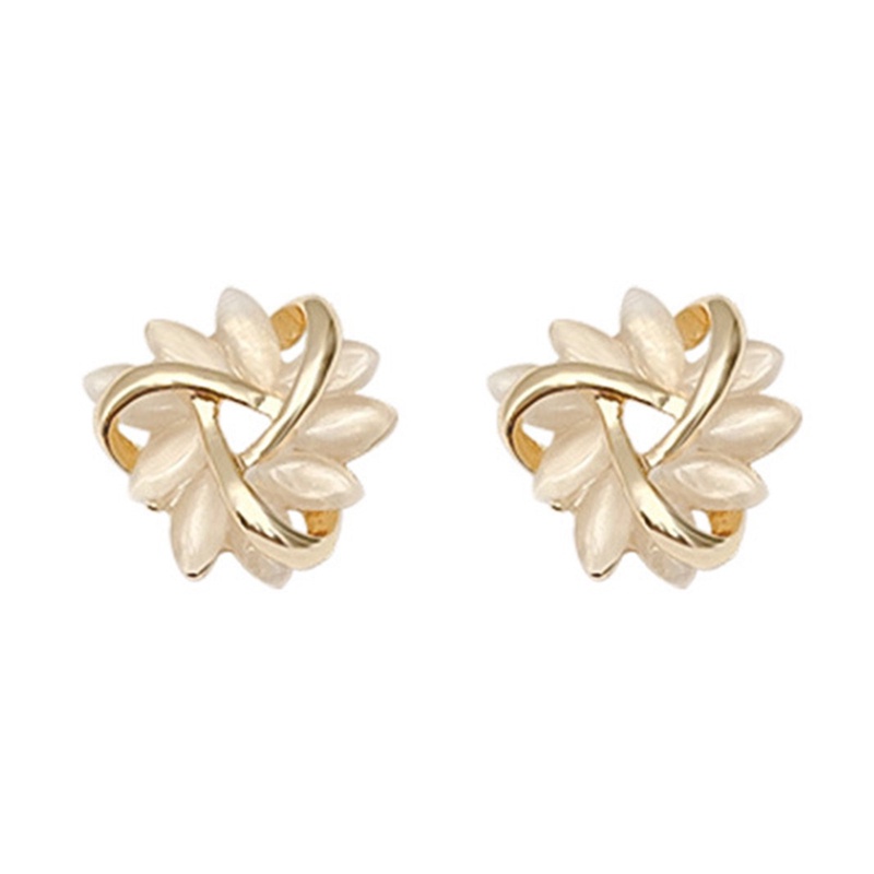 Khuyên Tai Đính Đá Opal Hình Hoa Hướng Dương
