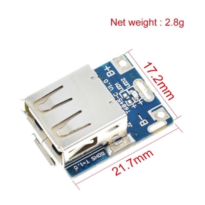 Mạch sạc pin mini 5V 1A, chế sạc dự phòng