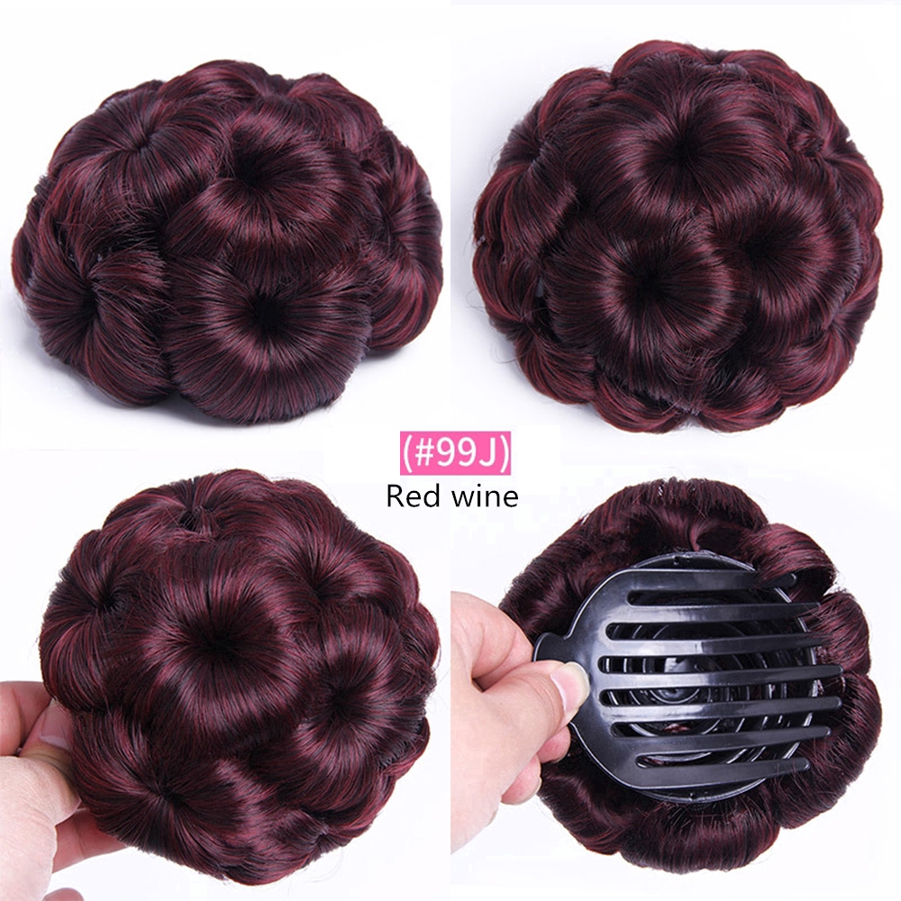 Kẹp búi tóc màu sắc tự nhiên đơn giản thời trang