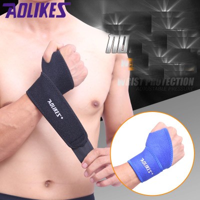 Bán sỉ - AOLIKES AL 7937 (1 cái) đai cuốn cổ tay đa năng, bảo vệ cổ tay chống trượt chuyên gym chính hãng - bansidogym.